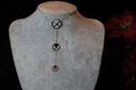 ŁAŃCUSZEK NASZYJNIK ZE STALI CHIRURGICZNEJ 316L POZŁACANY ZAWIESZKA