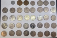 Polska PRL monety różne 36 monet + 2 klasery