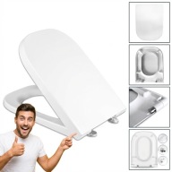 DESKA SEDESOWA WOLNOOPADAJĄCA ANTYBAKTERYJNA WYPINANA DUROPLAST BIAŁA ROCA