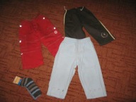 Spodnie chłopięce 2 pary, skarpetki (rozm.80/86)