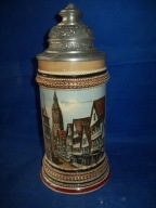 PROMOCJA--[@nf] Przesliczny Stary kufel--1/2L , 1887-r -17-