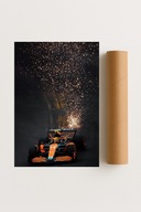 Plakat bez ramy 50x70 cm Formula 1 W ogniu wyścigu, motoryzacja, adrenalina