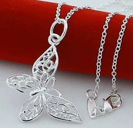 Naszyjnik z wisiorem Srebrnym Motylem Gramy dla WOŚP