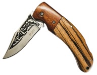 Nóż Składany Myśliwski TAJGA – Drewno Egzotyczne | 20,5 cm