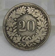 20 Rappen 1850 rok ----- Szwajcaria ---
