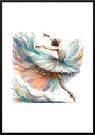 A2 59,4x42 PLAKAT OBRAZ BALETNICA TANCERKA TANIEC BALET SZKOŁA TAŃCA, NR 2