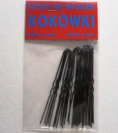Szpilki do koka, kokówka czarna 7,5 cm, 20 szt.