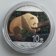 Chiny 10 yuan 2016 r. Panda uncja srebro/złoto