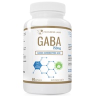 Suplement diety Progress Labs GABA 750mg KWAS AMINOMASŁOWY kapsułki 60 szt.