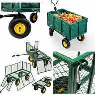 TACZKA WÓZEK TRANSPORTOWY OGRODOWY NA KÓŁKACH DUŻY 220 L WYTRZYMAŁY 500 KG