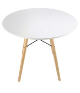 Nowoczesny Okrągły Elegancki Drewniany Biały Stolik Kawowy Do Jadalni Salon