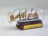 ŻAGLOWIEC w butelce 6,2cm śliczny KAPT'N JAN