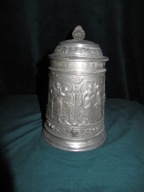 -[@tm] DOBRA CENA-Stary kufel Cynowy 0,5L XIX w-30-