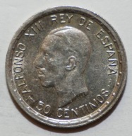 Hiszpania 50 centymów 1926 Alfons XIII