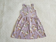 Cool Club sukienka fiolet i jednorożce nowa roz 122-128