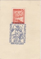 Święty Gariel Zwiastowanie - kasownik Austria 1958 na wycinku