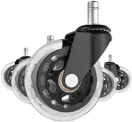 5X KAUCZUKOWE KÓŁKA DO FOTELA OBROTOWEGO KRZESŁA IKEA 10MM MOCNE