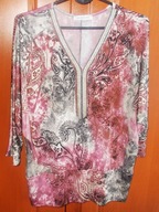 Bluzka tunika dekolt V-neck orientalna boho XL In Front