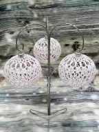 Bombki szydełkowe 10cm, Boże Narodzenie