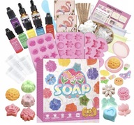 Zestaw do robienia mydełek GirlZone dla dzieci 100 el. DIY pachnące mydła