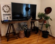 Zestaw koziołki i blat. Półka pod sprzęt RTV, stolik RTV