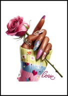 A2 PLAKAT DO SALONU MANICURE URODY, PLAKAT DLA KOSMETYCZKI PAZNOKCIE LAKIER