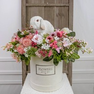 Wielkanocna kompozycja stroik flowerbox wielkanocny na Wielkanoc