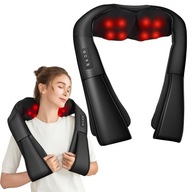 MASAŻER SHIATSU KARKU PLECÓW SZYI Z PODGRZEWANIEM 8 GŁOWIC 3 TRYBY MASAŻU