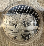 moneta kolekcjonerska UEFA Euro 2012 srebro Koziołki Poznańskie