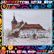 ”Rynek w Darłowie” , tusz lawowany - Barbara Zientara-Chmiel - Imielin