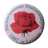 Przypinka - Stowarzyszenie Dializowanych w Lesznie