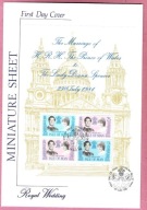 Isle of Man 1981 FDC ark rody król ewskie ślub ks. Karol i ks. Diana, Mi10€