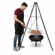 PALENISKO TRÓJNÓG GRILL RUSZT OGNISKOWY OGRODOWY WISZĄCY DUŻY 50CM OGNISKO