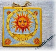 Robótkownia Obrazek kafelek 15x15 Słońce Zodiak