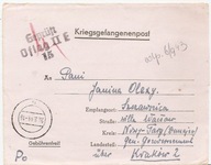 OFLAG II E - NEUBRANDENBURG -list jeniecki -SZCZAWNICA GG -obieg 1943 rok