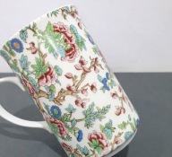 Angielski kubek St George Fine Bone China, porcelana kostna kwiaty