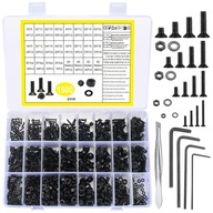 1500x ŚRUBY IMBUSOWE M2 M3 M4 M5 ZESTAW ŚRUB IMBUSOWYCH NAKŁADKI