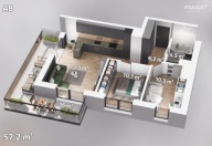 Mieszkanie, Łódź, 57 m²