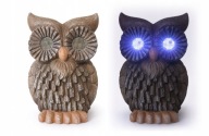 Figurka ogrodowa Lampa solarna LED DEKORACJA SOWA RUCHOME OCZY