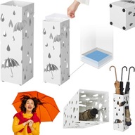 METALOWY STOJAK NA PARASOLE PARASOLNIK BIALY PARASOLKI PARASOL + HACZYKI
