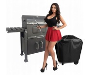 GRILL WĘGLOWY DEKRAFT ANGULAR Z SZAFKĄ RUSZTEM ŻELIWNYM I POKROWCEM !!!