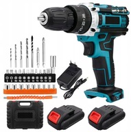 Wiertarko-wkrętarka akumulatorowa 21V niebieska 2 akumulatory 2.0Ah walizka