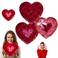 PREZENT NA WALENTYNKI DLA DZIEWCZYNY SERCE MYDEŁKA ZAPACHOWE RÓŻE 13szt