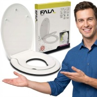 DESKA WC 2W1 WOLNOOPADAJĄCA DLA DZIECI UNIWERSALNA BIAŁA POLIPROPYLEN