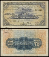 BNA - EGIPT 25 Piastrów 1945.01 # L/75 722516# P10c # BARDZO RZADKI # F+/VF
