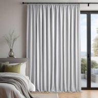 Zasłony 2 szt. zaciemniające termiczne 290x140cm Deconovo szary perłowy