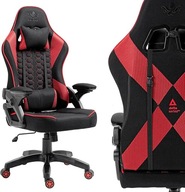 Fotel Gamingowy Ergonomiczny Krzesło Biurowe z Regulacją Wysokości Czerwony