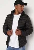 Tanio !_NOWA czarna WIOSENNA pikowana kurtka_odpinany KAPTUR_2XL/3XL 128cm