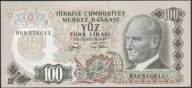 Turcja 100 lirasi 1970 - Ataturk - Mustafa Kemal - stan bankowy UNC