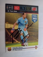 Karta panini autograf Barcelona Claudio Bravo Fifa 365